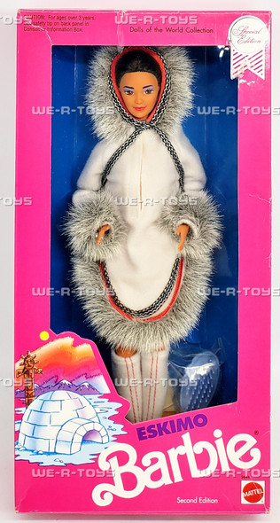 Eskimo Barbie Doll Dolls of the World Collection Second Edition 1990 Mattel 9844