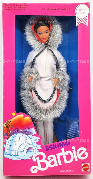 Eskimo Barbie Doll Dolls of the World Collection Second Edition 1990 Mattel 9844