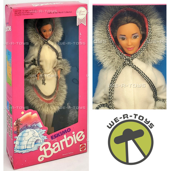Eskimo Barbie Doll Dolls of the World Collection Second Edition 1990 Mattel 9844
