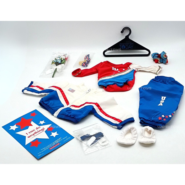 American Girl Today USA Olympic Gymnastics Set Doll Fashions Set & Accessories