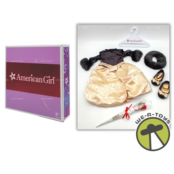 American Girl Zoeys Musical Gift Piano Recital Fashion Brown & Gold Doll Fashion