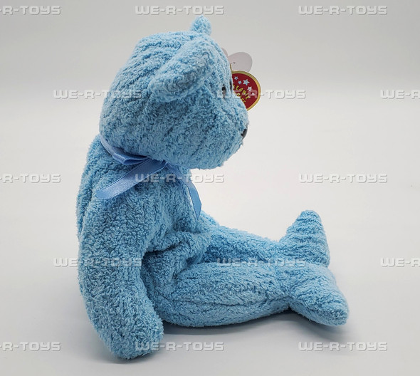 Ty Beanie Baby Baby Boy the Bear Light Blue Plush with Blue Ribbon 2002