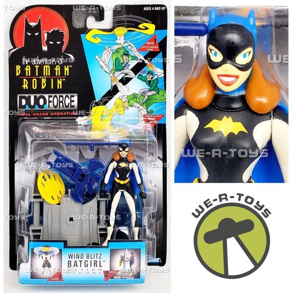 The Adventures of Batman & Robin Wind Blitz Batgirl on Roto Chopper Riddler Card