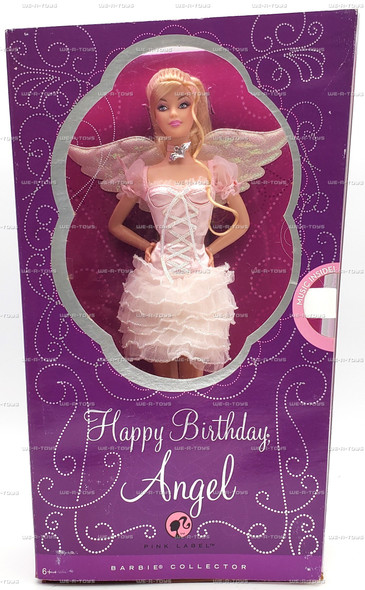 Happy Birthday Angel Barbie Doll Pink Label 2008 Mattel #N2439