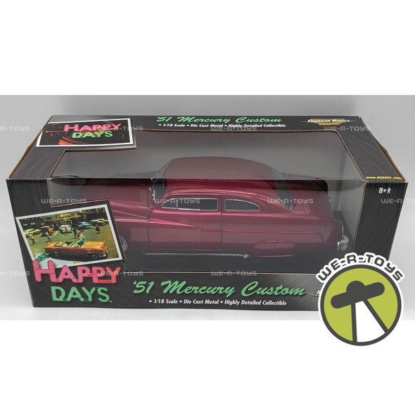 American Muscle Happy Days 51 Mercury Custom Die Cast Vehicle ERTL 2001 Burgundy