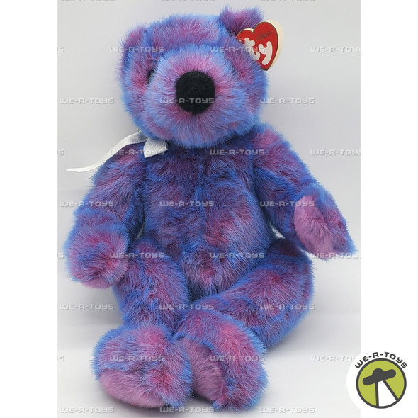 Ty Classics Purplebeary the Bear with Silver Ribbon Plush