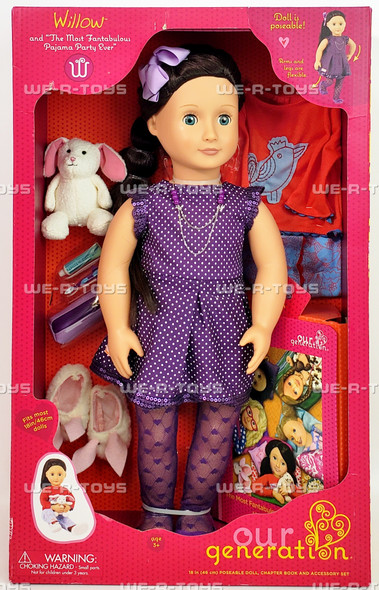 Our Generation Willow Doll and the Most Fantabulous Pajama Party Ever Book Set