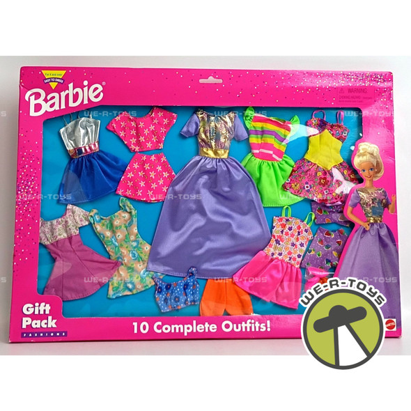 Barbie Gift Pack Fashions 10 Complete Outfits Fashion Set 68210-92 Mattel 1996