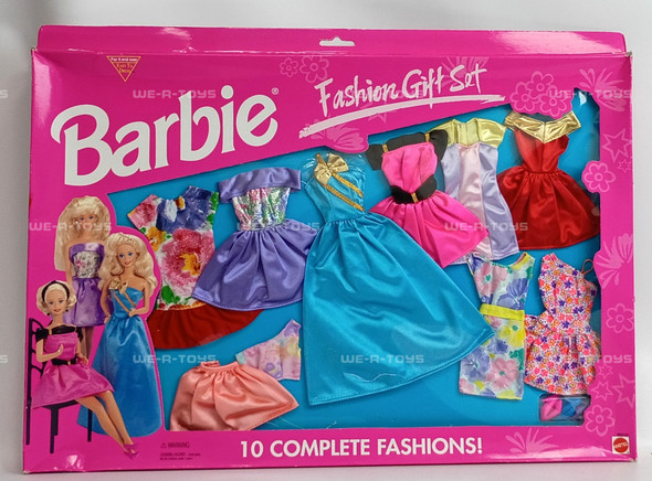 Barbie Easy To Dress Fashion Gift Set 10 Fashions Dress Set 1995 Mattel 68224-91