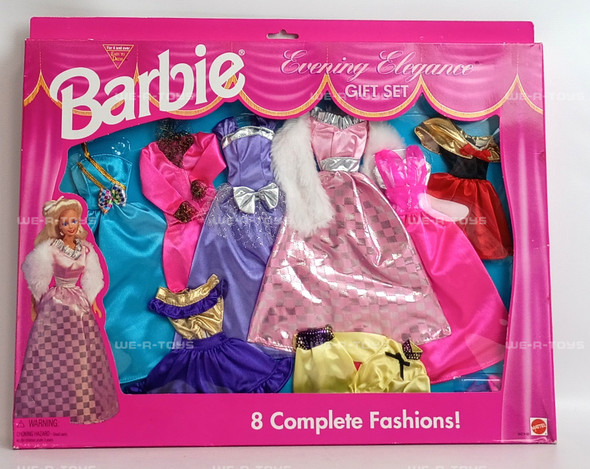 Barbie Evening Elegance Fashion Gift Set 8 Complete Dress Fashions Mattel 1995