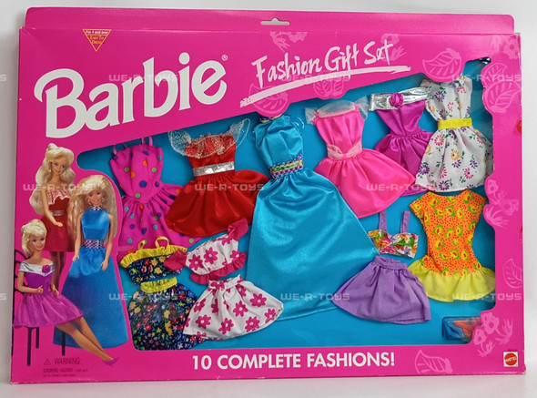 Barbie 10 Fashion Gift Set Dress and Skirt Fashions #68210-91 Mattel 1995
