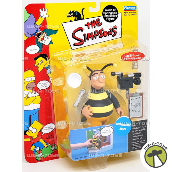 The Simpsons World of Springfield Bumblebee Man Figure 2001 Playmates 99216