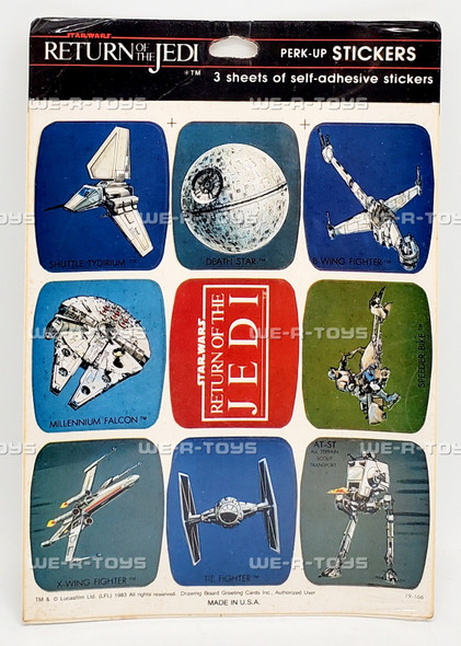 Star Wars Return of the Jedi Self-Adhesive Perk-Up Stickers 1983 3 Sheets
