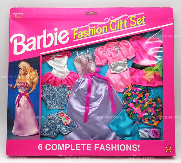 Barbie Fashions Gift Set 6 Complete Fashions Outfits 1993 Mattel Item # 68073