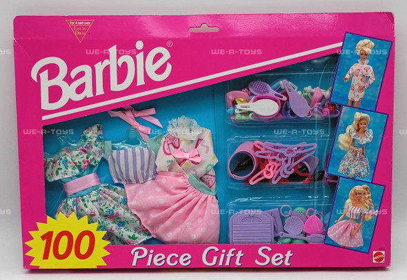 Barbie 100 Piece Gift Set Fashions and Accessories 1994 Mattel #68187
