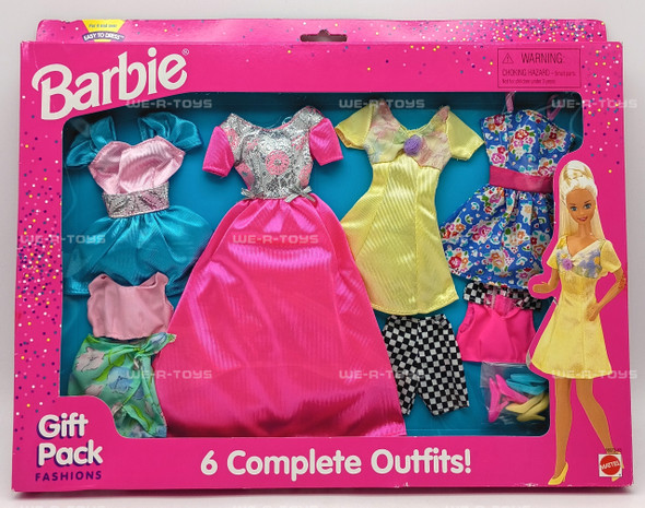 Barbie Set of Six Complete Fashion Outfits Gift Pack 1996 Mattel 68073.83