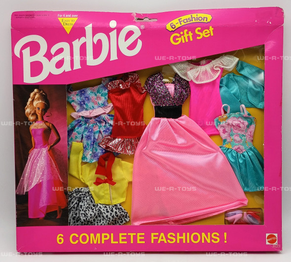 Barbie 6 Fashion Gift Set Easy To Dress Six Complete Fashions 1992 Mattel 868A