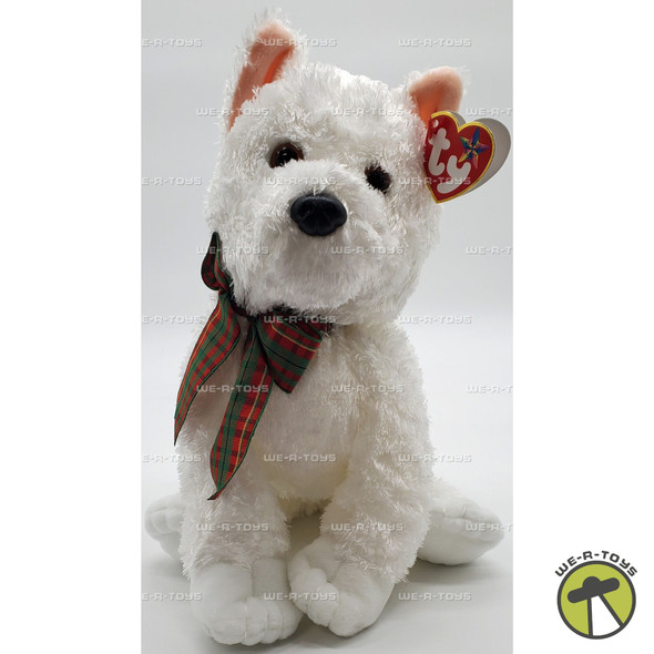 Ty Beanie Buddy Kirby the Scotland Terrier with Red and Green Tartan Ribbon