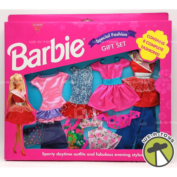 Barbie Special Fashion Gift Set 8 Complete Fashions Sporty & Evening 1995 Mattel