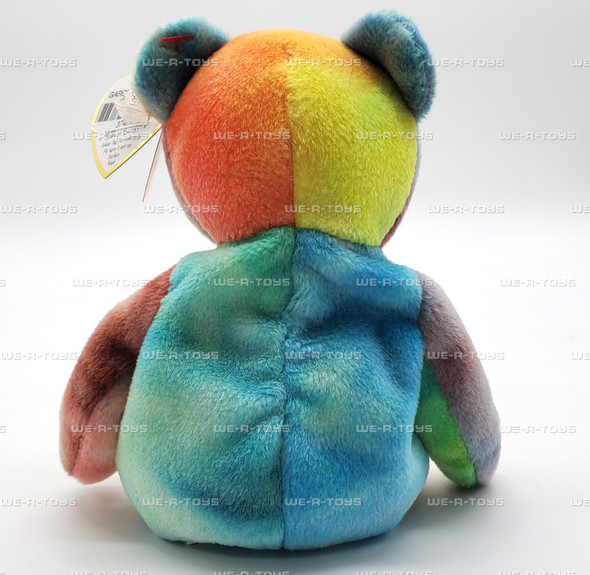 Ty Beanie Baby Garcia the Bear Tag with Minor Sticker Damage Tie Dye Plush