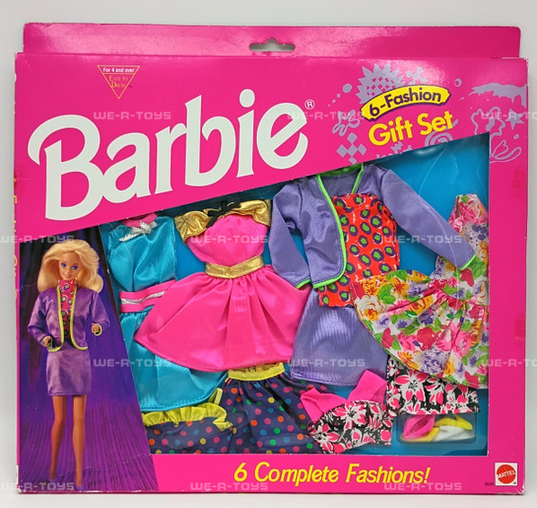 Barbie 6-Fashion Gift Set 6 Complete Fashions Variety1994 Mattel 68209