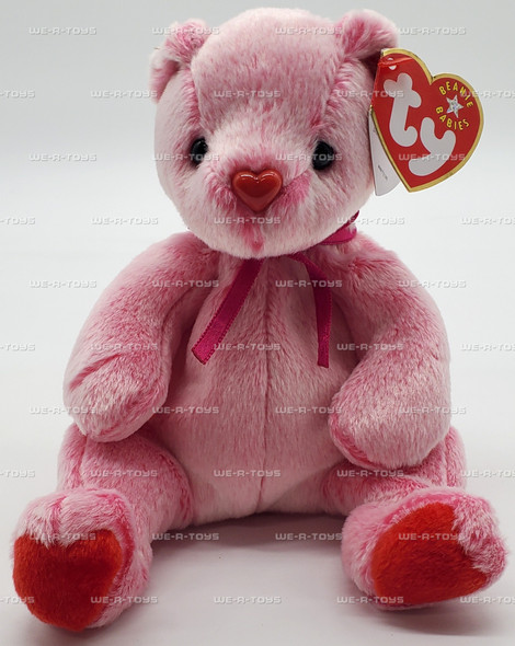 Ty Beanie Baby Romance the Bear with Heart Shaped Nose Plush 2001