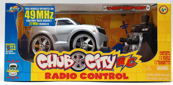 Chub City Radio Control Chevy Camaro Concept Silver Vehicle 2006 Jada Toys 83011