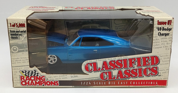 Racing Champions Classified Classics Issue #7 '69 Dodge Charger Blue Vehicle