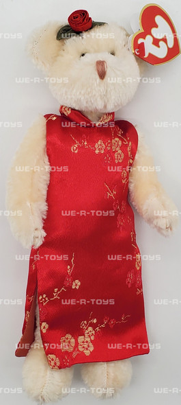 Ty Attic Treasures Mei Li with Red Flower Pattern Dress Plush