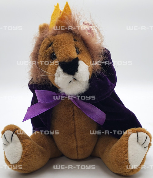 Ty Attic Treasures Sire the Lion with Purple Cape and Crown Plush