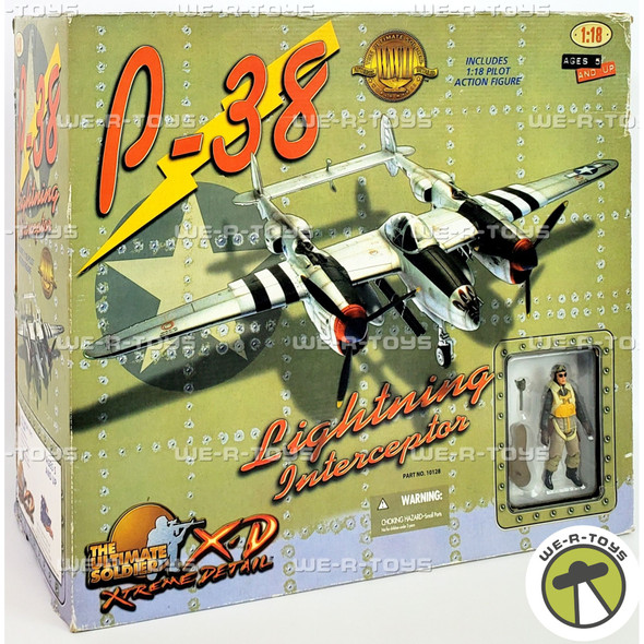 P-38 Lightning Interceptor WWII The Ultimate Soldier Xtreme Detail Plane and Fig