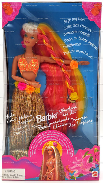 Hula Hair Barbie Doll Multilingual Packaging 1996 Mattel #17047