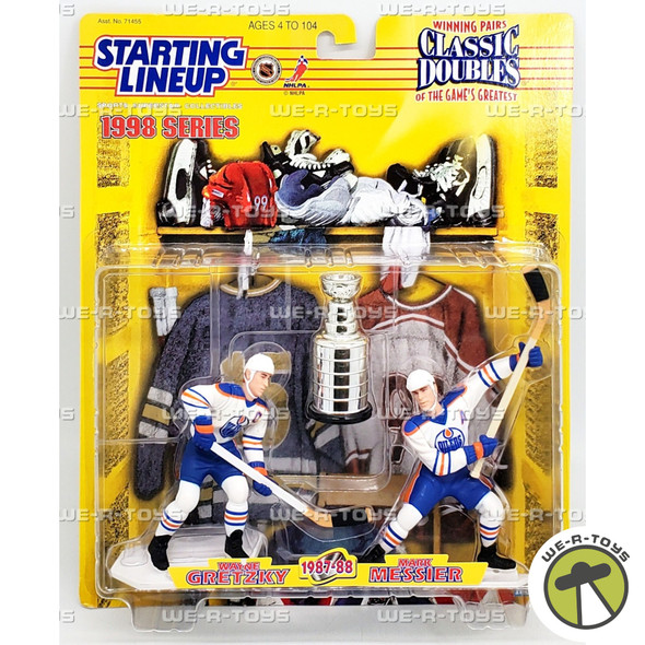 1987-1988 Wayne Gretzky and Mark Messier Starting Lineup 1998 Series Figure Set