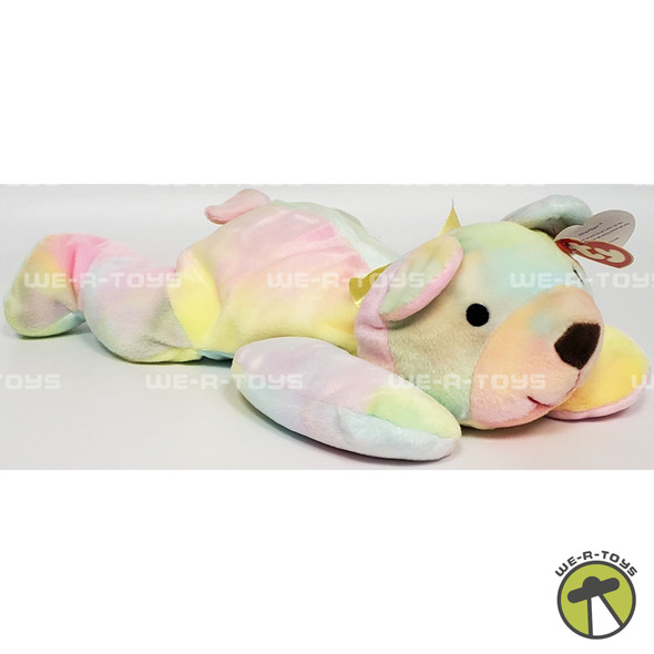 Ty Pillow Pals Sherbet the Bear Tie Dye Plush 1998 Version