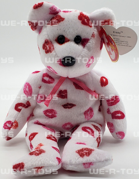 Ty Beanie Baby Kissy the Bear Valentine's Day Plush 2003