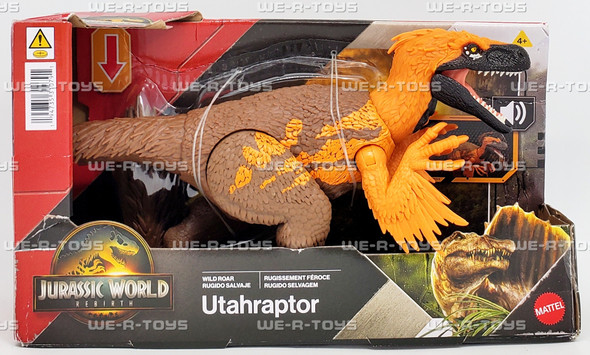 Jurassic World Rebirth Utahraptor Wild Roar Action Figure 2025 Mattel 31079