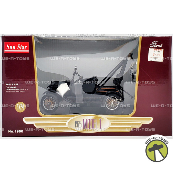 1925 Ford Model T Die Cast Tow Truck Black Sun Star 01900