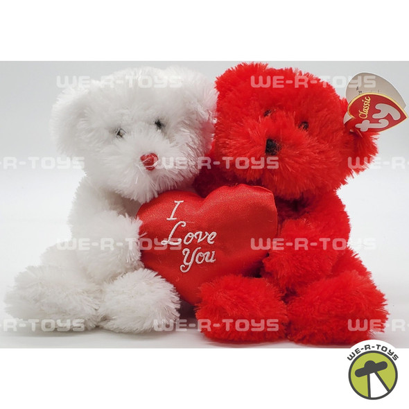 Ty Classics Truly Yours the Bears Holding Heart Plush