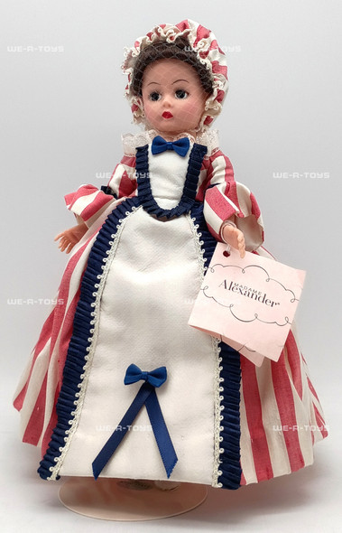 Madame Alexander Americana Doll #34690 Patriotic Colonial Fashion on Stand
