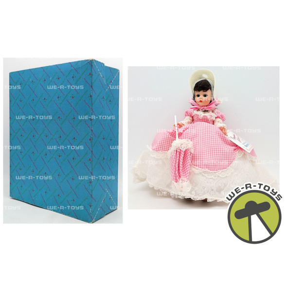 Madame Alexander 1988 The Enchanted Doll House Brunette Doll Pink & White Dress