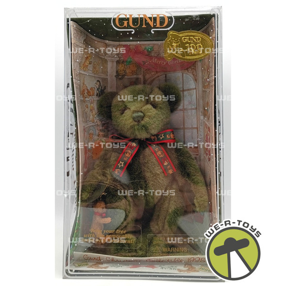 Gund Green Christmas Collectible Bear 1998 Teddy Bear Plush 9 Inch & Ornament