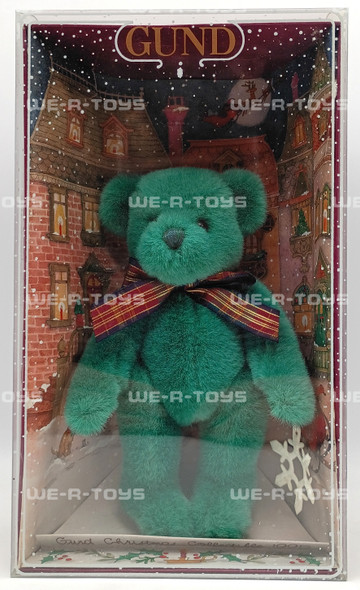 Gund Green Christmas Collectible Bear 1995 Teddy Bear Plush 9 Inch & Ornament