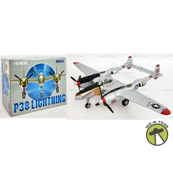 P38/F5 Lightning Armee de l'Air Pudgy V Model Airplane Franklin Mint 98117