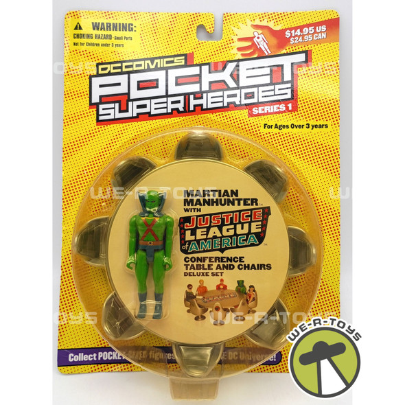 DC Comics Martian Manhunter & Conference Table Pocket Super Hero Action Figure