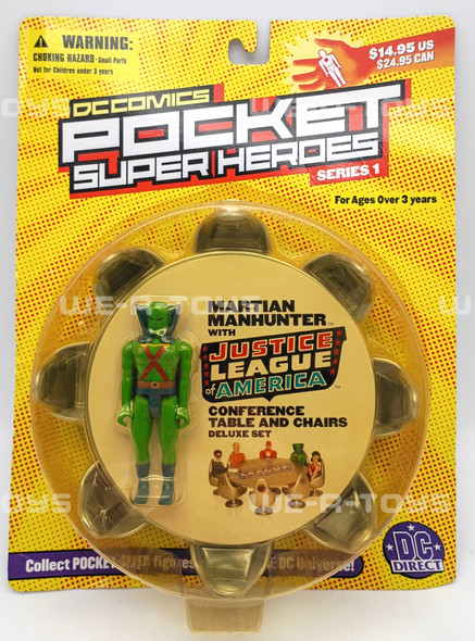 DC Comics Martian Manhunter & Conference Table Pocket Super Hero Action Figure