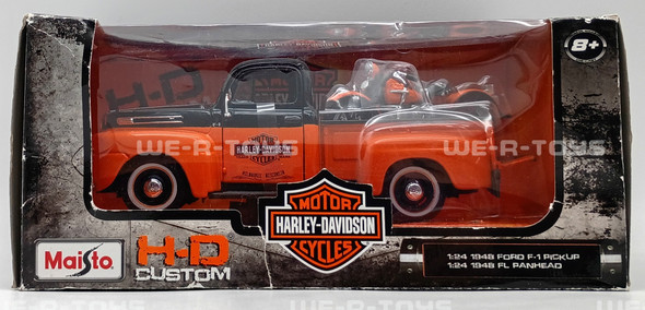 Maisto Harley-Davidson Motorcyles 1948 Ford F1 Pickup Truck & FL Panhead Set