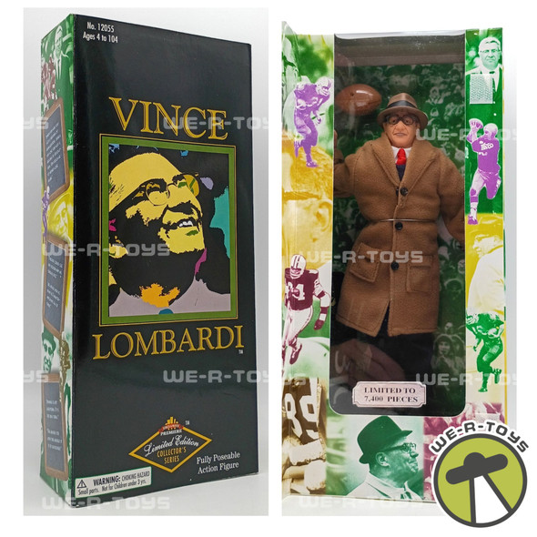 NFL Vince Lombardi Exclusive Premiere #12055 Poseable Action Figure 1998 Limited