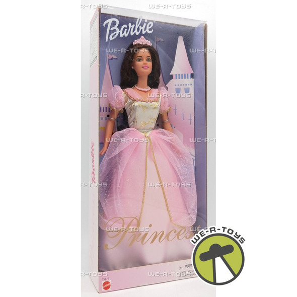 Princess Barbie Doll Brunette In Pink Gown & Tiara 1999 Mattel Item #23476