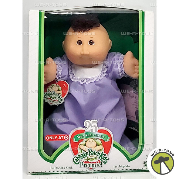 Cabbage Patch Kids Preemie 25th Anniversary Brown Hair Brown Eyes Doll 11231