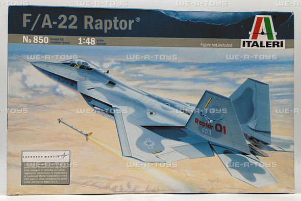 Italeri Lockheed Martin F/A 22 Raptor Aircraft No. 850 Model Kit 1:48 Scale 2007